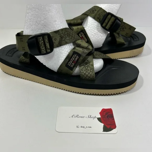 Suicoke x CLOT CHIN2 Cab Mandarin Silk Olive Green Sandals Size: 9.5 M Suicoke Moto-Cab Sandal | Uncrate Supply main image 4